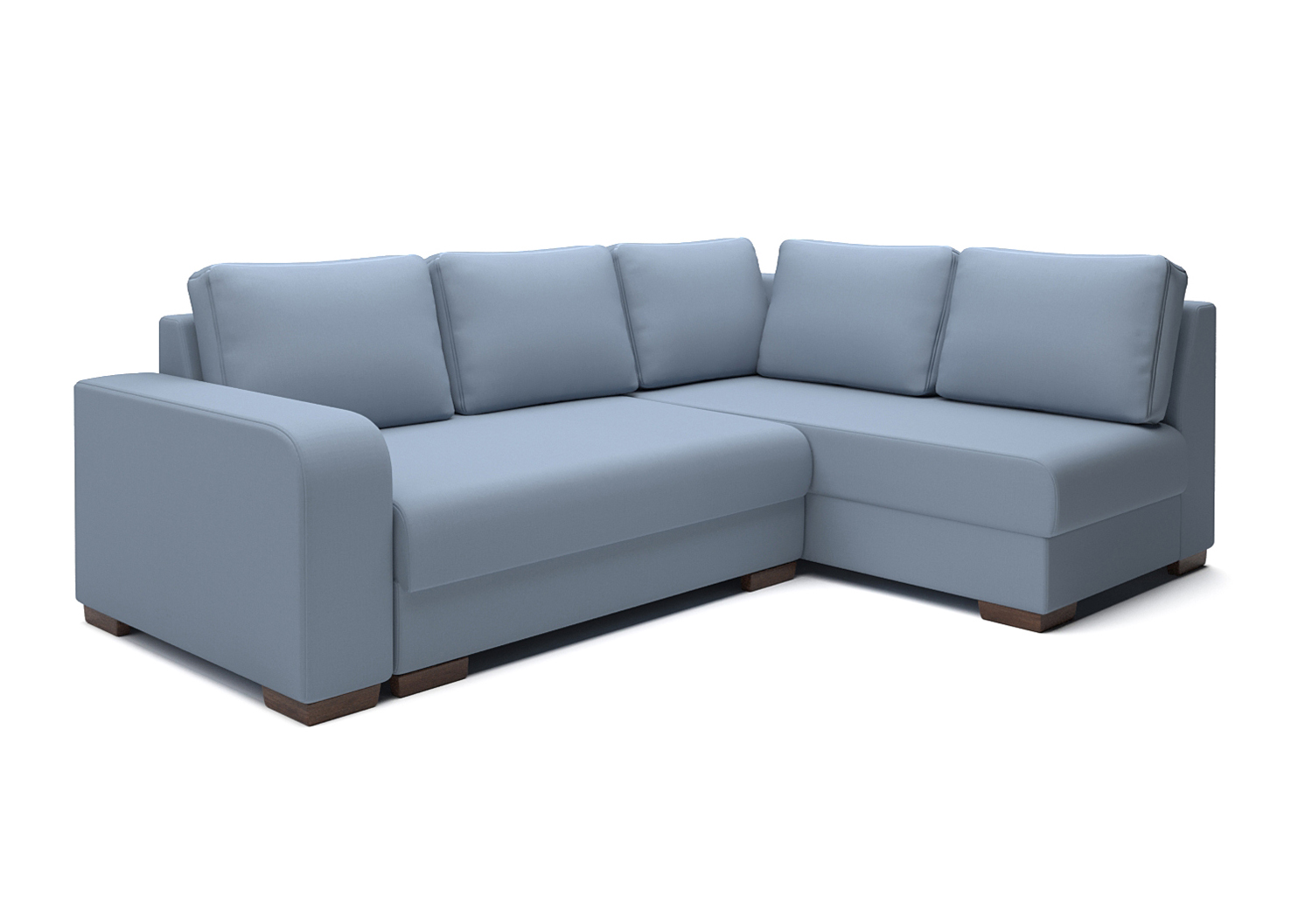 Лондон, угловой диван, Club 28 ткань Искусственная замша цвет Голубой механизм трансформации Пума изображение 2