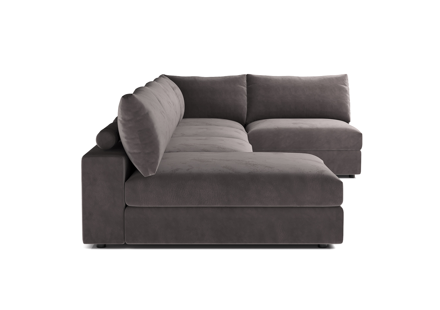 Таити, модульный диван, Bella 42 ткань Микровелюр цвет Серый механизм трансформации Без механизма изображение 4