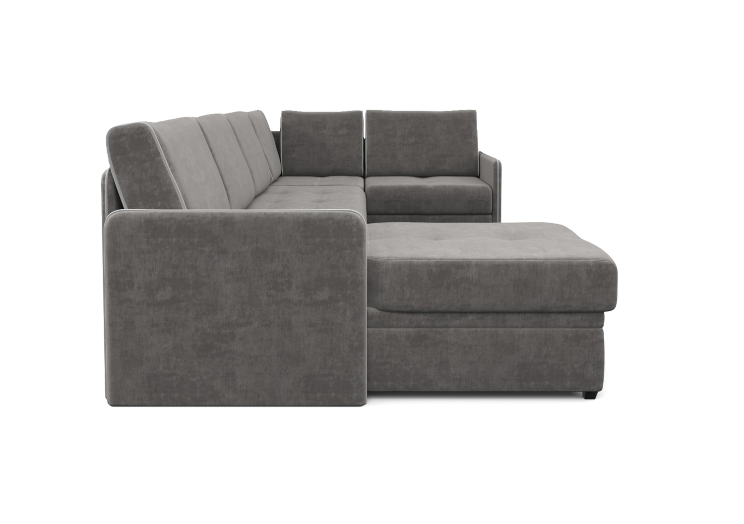 Летти, модульный диван, Charm 04 ткань Микровелюр цвет Серый механизм трансформации Дельфин изображение 3