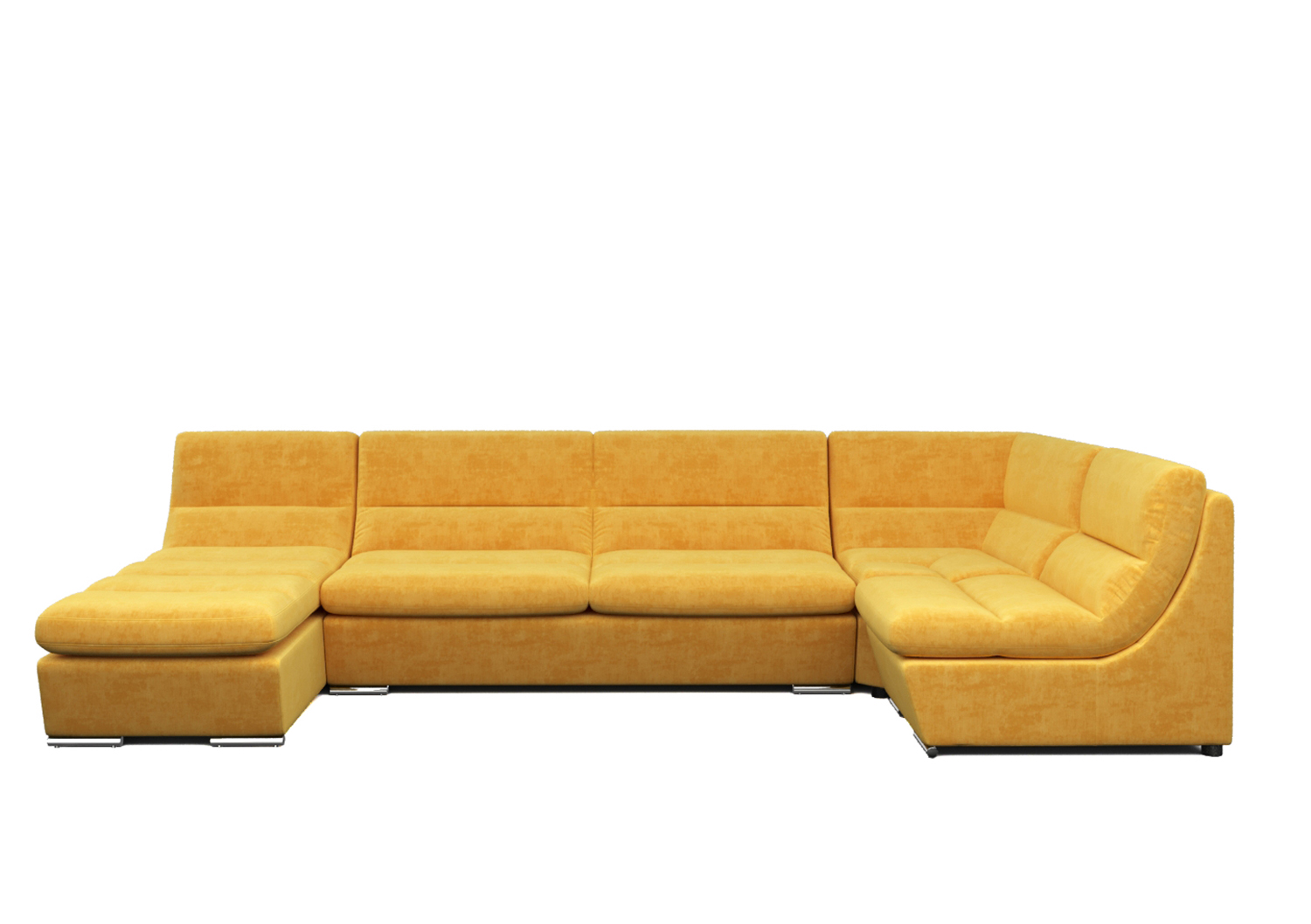 Палермо, модульный диван, Medok 11 pln ткань Шенилл цвет Желтый механизм трансформации Дельфин изображение 2