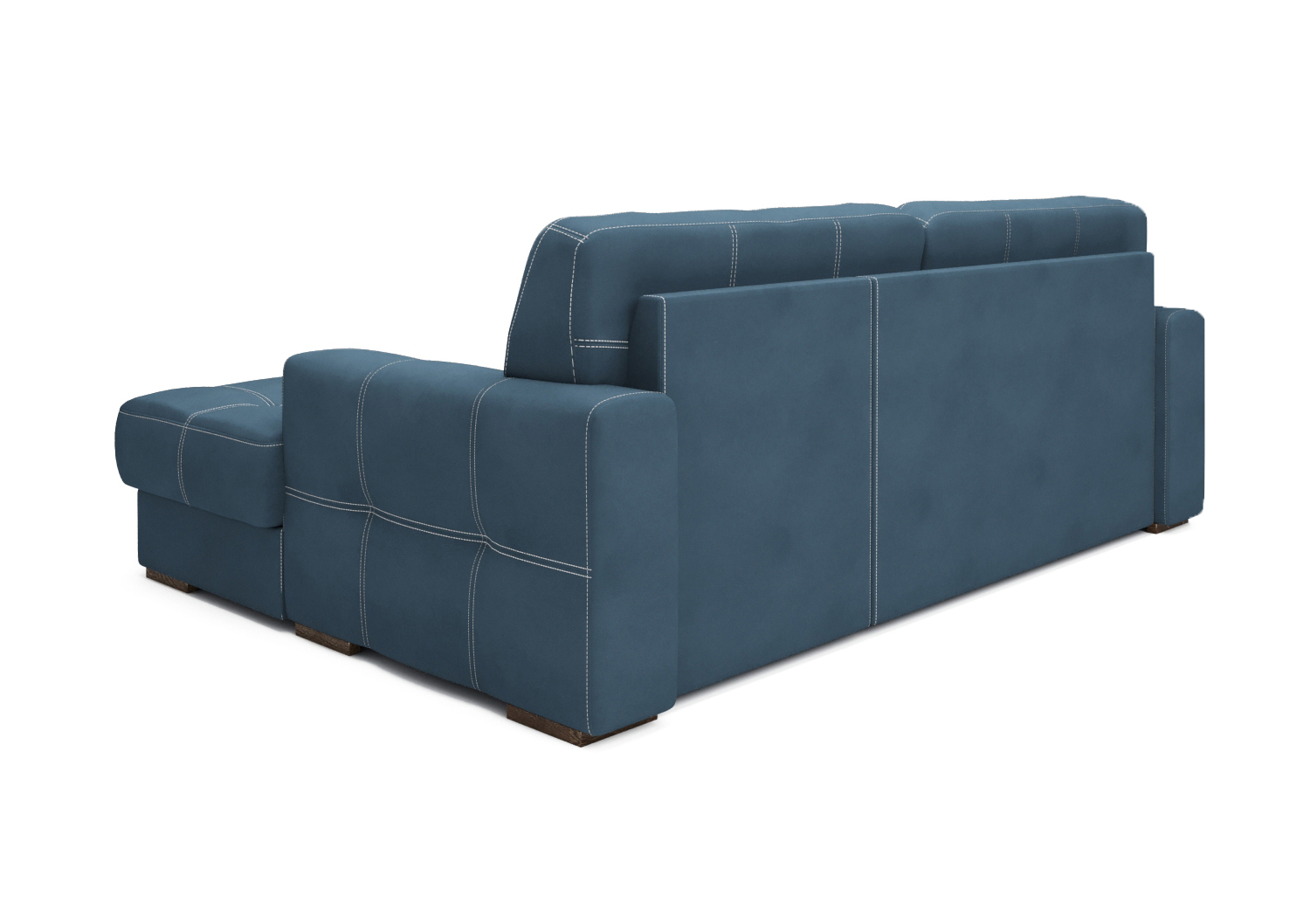 Барни, угловой диван, Mocka 15 ткань Искусственная замша цвет Синий механизм трансформации Дельфин изображение 5