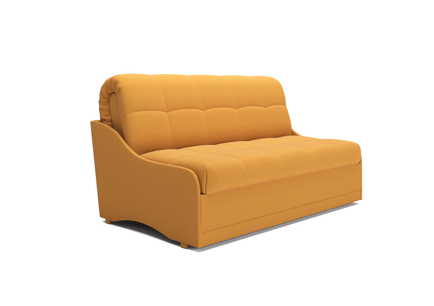 Скай, прямой диван, Prima peach ткань Микровелюр цвет Желтый механизм трансформации Аккордеон изображение 2