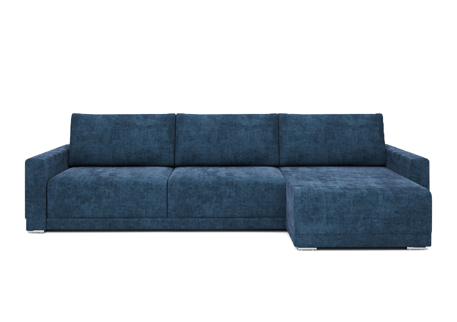 Мартин, угловой диван, Lambi 18 ткань Микровелюр цвет Синий механизм трансформации Еврокнижка изображение 2