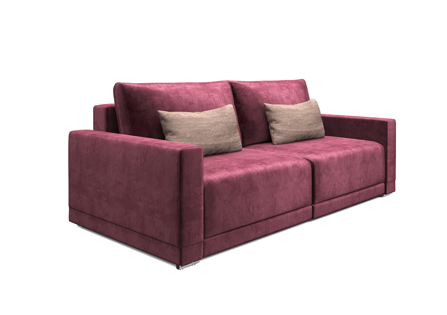 Мартин, прямой диван, Marseille burgundy ткань Шенилл цвет Бордовый механизм трансформации Еврокнижка