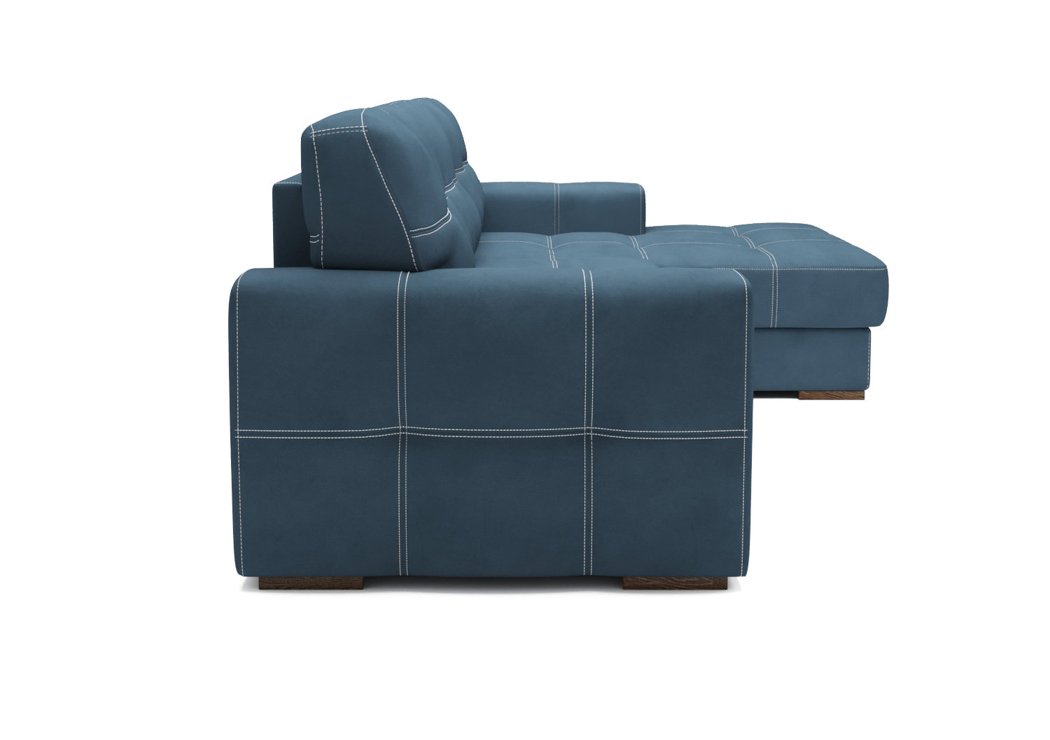Барни, угловой диван, Mocka 15 ткань Искусственная замша цвет Синий механизм трансформации Дельфин изображение 4