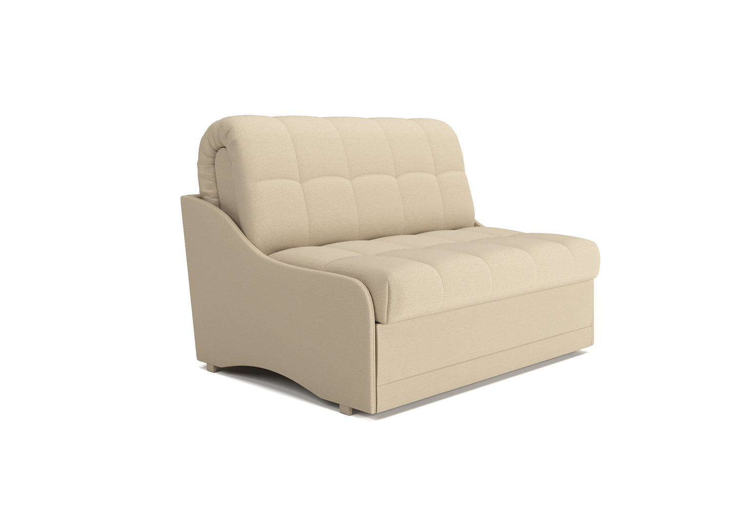 Скай, прямой диван, Velutto 17 ткань Микровелюр цвет Бежевый механизм трансформации Аккордеон изображение 2