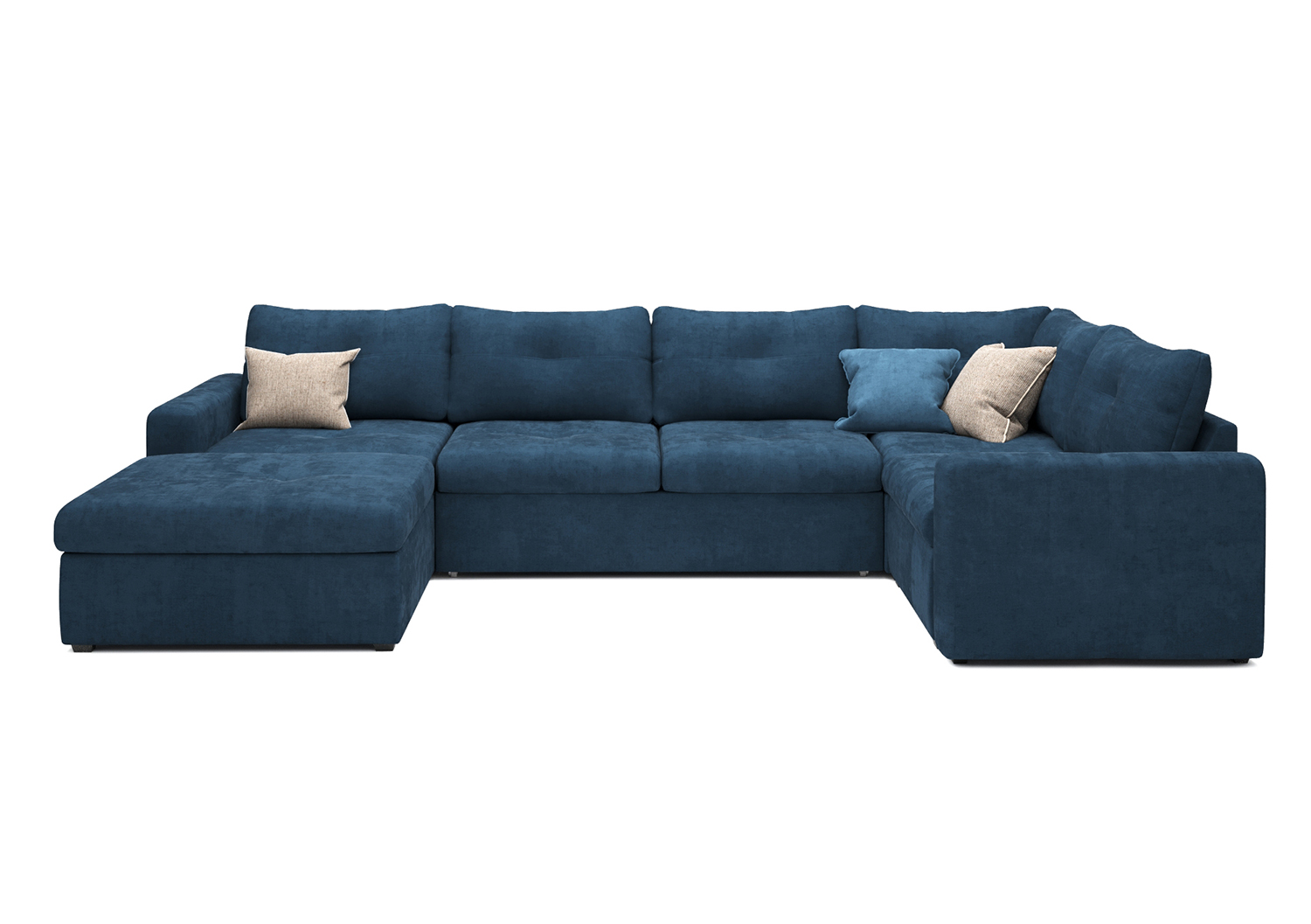 Турин, модульный диван, Fly 13 ткань Микровелюр цвет Синий механизм трансформации Дельфин изображение 2