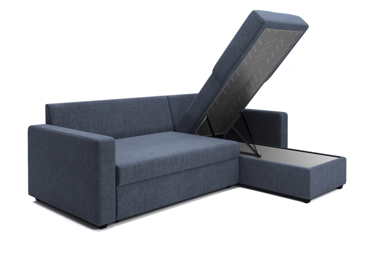 Лима, угловой диван, Mys 788 ткань Рогожка цвет Темно-синий механизм трансформации Дельфин изображение 7