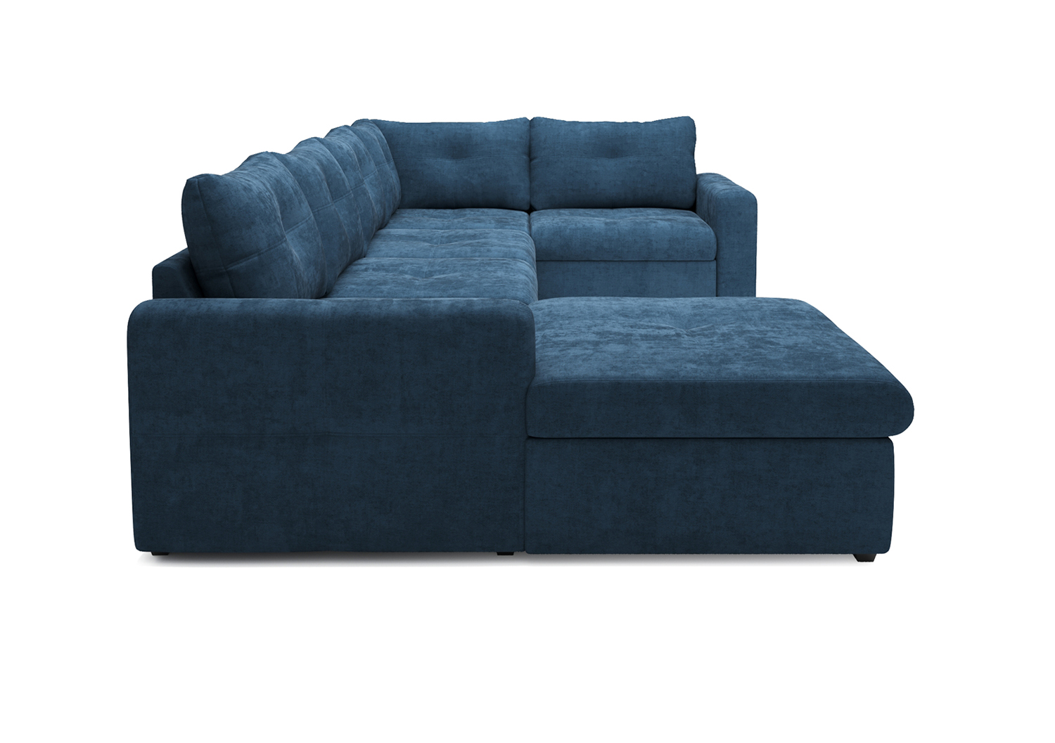 Турин, модульный диван, Fly 13 ткань Микровелюр цвет Синий механизм трансформации Дельфин изображение 6