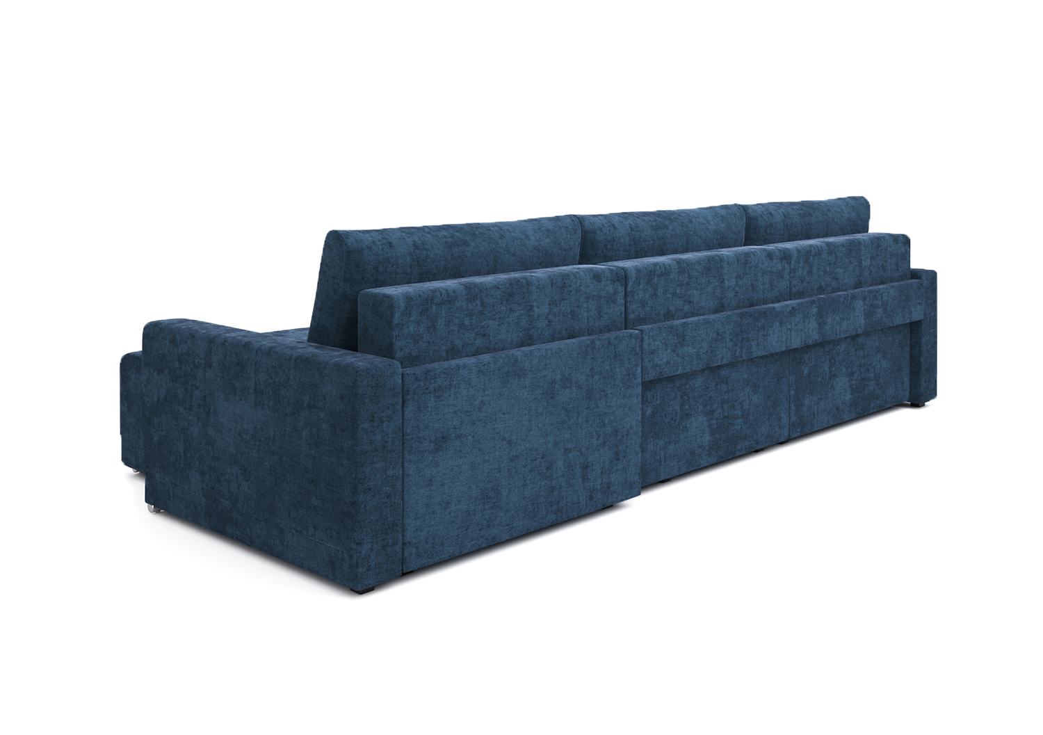 Мартин, угловой диван, Lambi 18 ткань Микровелюр цвет Синий механизм трансформации Еврокнижка изображение 4
