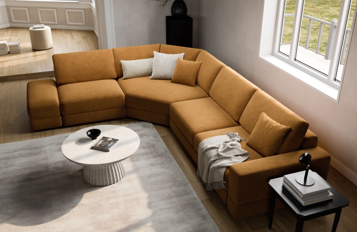Хилтон, модульный диван, Latifa 19 camel