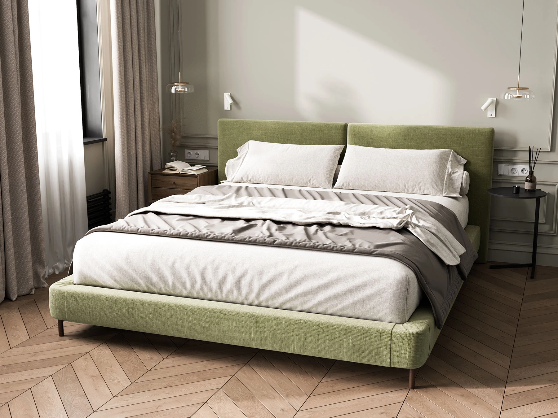 Арни, кровать на высоких опорах, Play grass