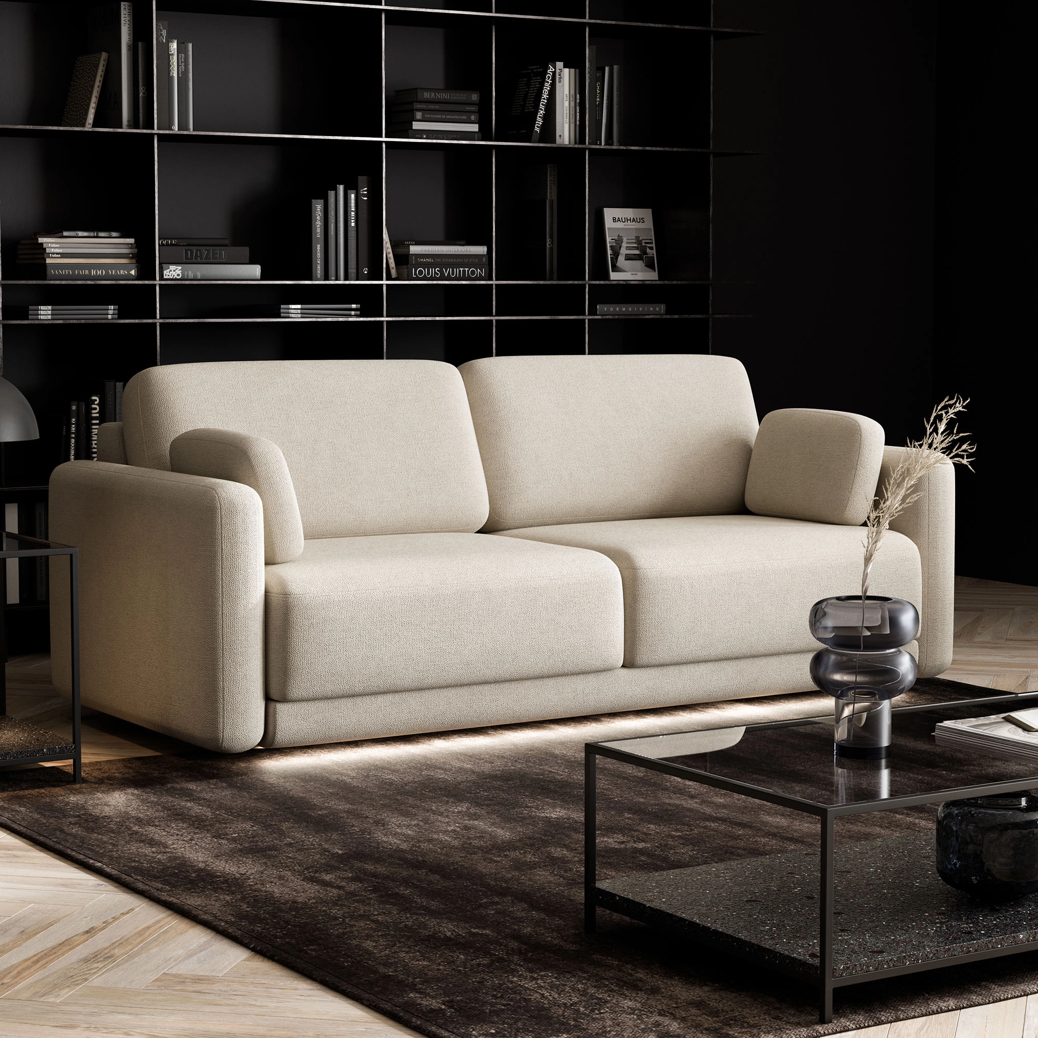 Остин, прямой диван, Monika 701 ivory