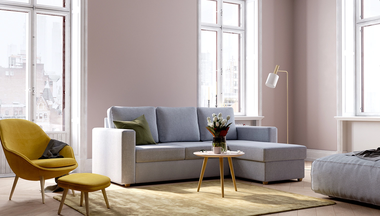 Фит, диван с оттоманкой, Michele 511