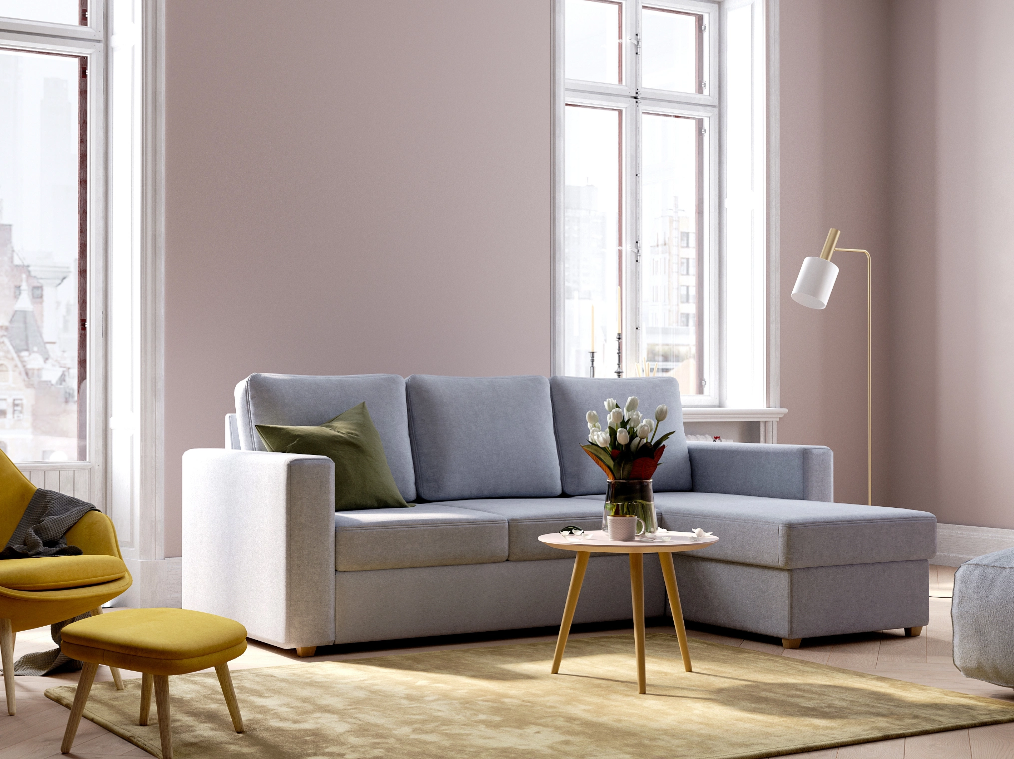 Фит, диван с оттоманкой, Michele 511